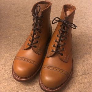 RRL Double RL Bowery boots 9 Tan DS